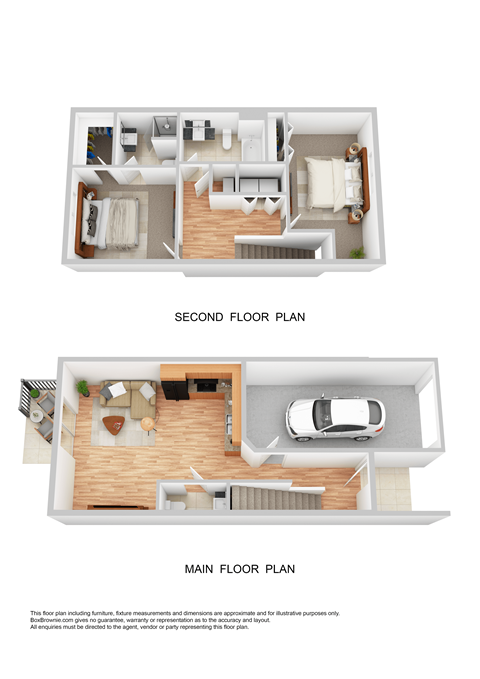 Floor plan for 2 beds, 2 baths, 1166 sqft